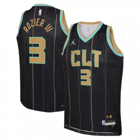 NBA Mænd Trøje Charlotte Hornets Terry Rozier III 3 2022-23 Jordan City Edition Sort Swingman